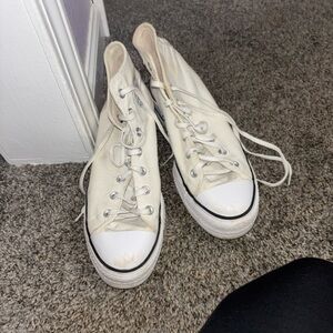 Converse White Platform Sneakers